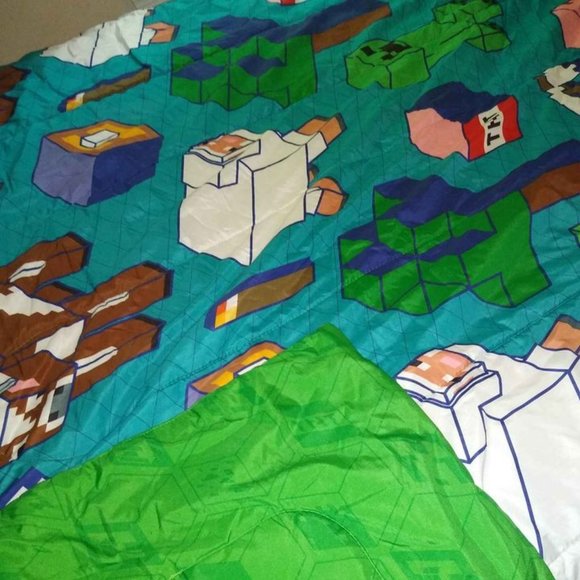 Full size Minecraft Bedding and Comforter Set - Picture 1 of 2